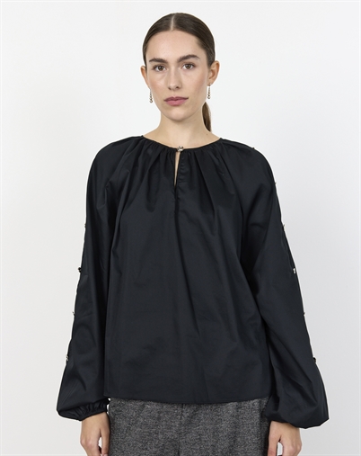 Leveté Room - LR-Isla Solid 131 Bluse - Black